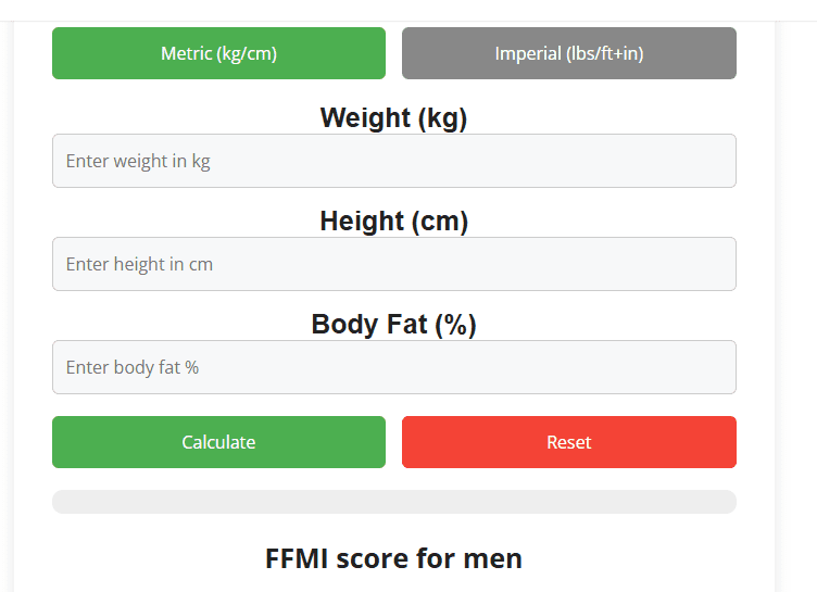 FFMI Calculator
